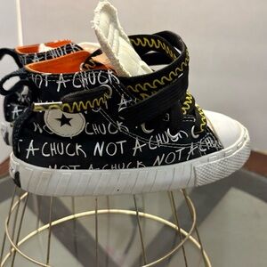 Converse Kids Black and White Graphic Sneakers